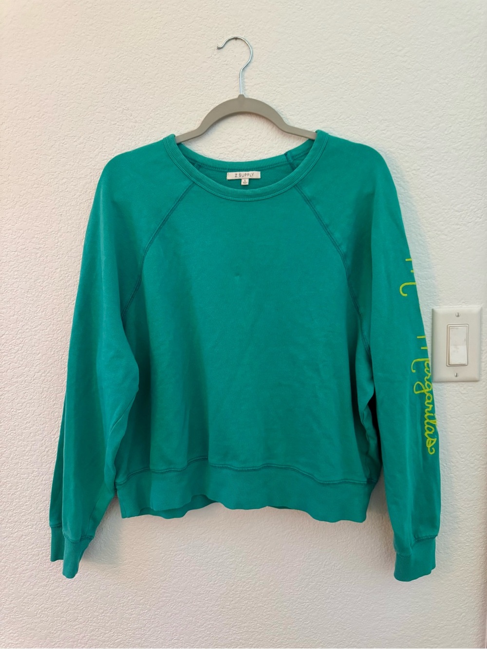 Mas Margaritas Z Supply Teal Crewneck Sweatshirt